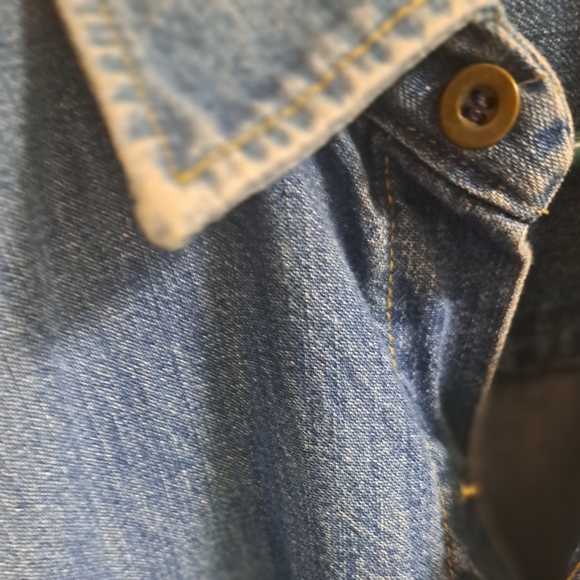 Vintage 1970s Denim Snap-button Shirt Men's Large - Picture 5 of 6
